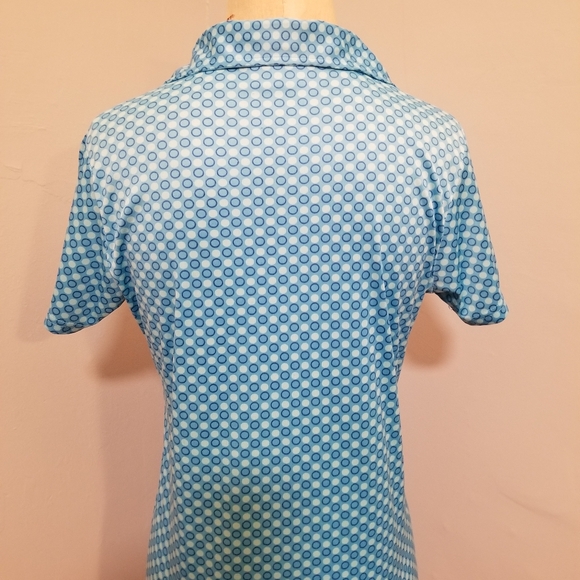 VTG GAP BLUE POLKA DOT DRESS BUBBLE PREPPY DELIAS 90S SKATER RETRO HIPSTER EMO M - Picture 6 of 9